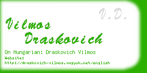 vilmos draskovich business card